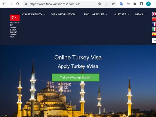TURKEY  Official Government Immigration Visa Application CHINA AND TAIWAN CITIZENS ONLINE - 土耳其签证申请移